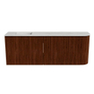 Mondiaz JOYA-DLUX 111.6cm toiletmeubel - ronding rechts kleur Ruby - Wastafel FAYE positie Links 1 kraangat kleur Opalo. SW1423752