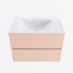 MONDIAZ VICA Ensemble meuble de salle de bains - 70cm - meuble bas rosee - 2 tiroirs - lavabo cloud au milieu - 1 trou de robinet - version haute 60cm - talc SW1083324