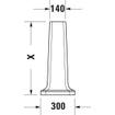 Duravit 1930 - Zuil, 30x28 cm, wit 0293385