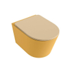 MONDIAZ LAVIE wandclosetpack - 36x53cm - diepspoel - rimless - Ocher (geel) - softclose - quick-release - toiletzitting - Sand (beige) SW1208773