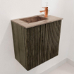 Mondiaz JOYA-DLUX Meuble de toilette 40cm - couleur Shadow - Vasque FAYE position Gauche 1 trou de robinet couleur Arena SW1424772