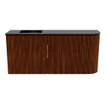 Mondiaz JOYA Meuble de salle de bains 91,6cm - arrondi droit couleur Ruby - Vasque FAYE position Gauche 1 trou de robinet couleur Urban SW1421897