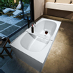 Mondiaz freeze Baignoire îlot - 180x85x60cm - Couleur Plata / Plata SW1015097