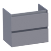 BRAUER Joy meuble sous-lavabo peu profond - 60x39x50cm - 2 tiroirs à fermeture amortie - sans poignées - 1 découpe pour siphon - gris mat SW1201238