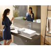 Hansgrohe Metropol Mitigeur de lavabo monotrou 260 avec bonde push-open avec saillie bec fixe 20,4 cm chrome noir brossé SW297569