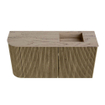 Mondiaz JOYA-DLUX Meuble de salle de bains 81,6 cm - arrondi gauche couleur Dusk - Vasque FAYE position Droite 1 trou de robinet couleur Arena. SW1425779