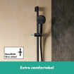 Hansgrohe Unica barre de douche 65cm avec flexible de douche Isiflex 160cm noir mat SW918192