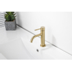 Fortifura Calvi Slim Wastafelkraan - 17.4cm - opbouw - Geborsteld Messing PVD (Goud) OUTLETSTORE STORE43513