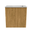 Mondiaz JOYA-DLUX Meuble de toilette 40cm - couleur Chêne - Vasque FAYE position Droite Sans trou de robinet couleur Glace SW1421965