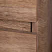 BRAUER Solution meuble sous lavabo 100x46x50cm 2 tiroirs sans poignée softclose avec 1 niche pour siphon MFC Forest Cacao SW370065