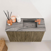 Mondiaz JOYA-DLUX 60cm toiletmeubel - kleur Dusk - Wastafel FAYE positie Rechts 1 kraangat kleur Sombra. SW1426124