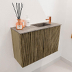 Mondiaz JOYA-DLUX Meuble de salle de bains 60cm - couleur Dusk - Vasque FAYE position Droite 1 trou de robinet couleur Oza. SW1425968