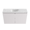 MONDIAZ TURE-DLUX Meuble toilette - 80cm - Cale - EDEN - vasque Opalo - position centrale - 1 trou de robinet SW1104202