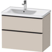 Duravit D-neo Meuble sous vasque 78.4x45.2x62.5cm 2 tiroirs Taupe mat SW640860