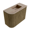 Mondiaz JOYA-DLUX 51.6cm toiletmeubel - ronding links kleur Dusk - Wastafel FAYE positie Rechts Zonder kraangat kleur Saba. SW1426078