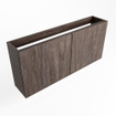 Mondiaz FOWY Meuble sous lave-mains - 110x22x50cm - 2 portes - push to open - softclose - Dark Brown SW1016977