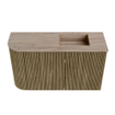 Mondiaz JOYA-DLUX Meuble de toilette 71,6cm - arrondi gauche couleur Dusk - Vasque FAYE position Droite 1 trou de robinet couleur Saba. SW1426079