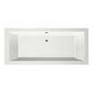 Xenz Society Duobad - 170x75x53 - afvoer Midden - acryl - wit mat SW102900