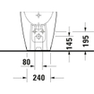Duravit D-neo bidet staand 580mm wit SW640543