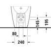 Duravit D-neo staand bidet 58x37x40cm m/overloop wit SW640543