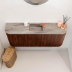 Mondiaz JOYA-DLUX 103.2cm toiletmeubel - ronding links en rechts kleur Ruby - Wastafel FAYE positie Midden 1 kraangat kleur Oza. SW1425560