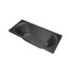 Xenz Cuba Duobad - 180x80x51 - afvoer Midden - acryl - ebony SW103064