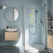 GROHE Precision Start Doucheset - thermostatische douchekraan - met glijstangset - 60cm - ronde handdouche - 1 straalsoort - gladde doucheslang - chroom SW1028143