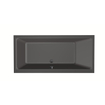 Xenz Kristal baignoire encastrable - 160x75cm - avec trop-plein - sans bonde - Acrylique Anthracite SW378411