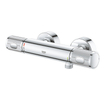 GROHE Precision Feel Ensemble de douche - robinet de douche thermostatique - 28.3cm - ensemble de barre de douche Vitalio Joy - 60cm - douchette ronde - 3 types de jets - chrome SW1565488