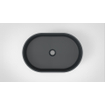 Arcqua Case vasque à poser - 55x36cm - Ovale - Marbre coulé Anthracite Mat SW767306