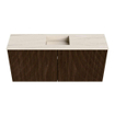 Mondiaz JOYA-DLUX Meuble de salle de bains 90cm - couleur Walnut - Vasque FAYE position Milieu 1 trou de robinet couleur Meli. SW1424407