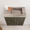 Mondiaz JOYA-DLUX Meuble de toilette 40cm - couleur Shadow - Vasque FAYE position Droite 1 trou de robinet couleur Oza. SW1425018