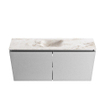 MONDIAZ TURE-DLUX Meuble WC 100 cm Plata. EDEN lavabo Frappe position milieu. Sans trou de robinet. SW1102924