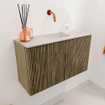 Mondiaz JOYA-DLUX Meuble de salle de bains 70cm - couleur Dusk - Vasque FAYE position Milieu Sans trou de robinet couleur Ostra. SW1423376