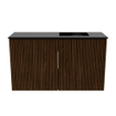 Mondiaz JOYA 70cm meuble de toilette - couleur Walnut - Vasque FAYE position Droite Sans trou de robinet couleur Urban. SW1421377