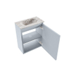 MONDIAZ TURE-DLUX Meuble toilette - 40cm - Clay - EDEN - vasque Glace - position centrale - sans trou de robinet SW1103258