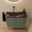 MONDIAZ TURE-DLUX Meuble toilette - 60cm - Army - EDEN - vasque Lava - position gauche - sans trou de robinet SW1103685
