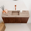 Mondiaz JOYA-DLUX Meuble de toilette 80cm - couleur Ruby - Vasque FAYE position Milieu Sans trou de robinet couleur Arena SW1425267