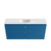 MONDIAZ TURE-DLUX Meuble toilette - 100cm - Jeans - EDEN - vasque Ostra - position centrale - sans trou de robinet SW1104924