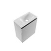 MONDIAZ TURE-DLUX Meuble de toilettes 40 cm Plata. EDEN lavabo Opalo position à droite. Sans trou de robinet. SW1104488