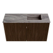 Mondiaz JOYA-DLUX Meuble de toilette 70cm - couleur Walnut - Vasque FAYE position Droite Sans trou de robinet couleur Sombra. SW1424714