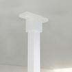 FortiFura Galeria Douche à l'italienne - 100x200cm - Verre nervuré - Bras plafond - Blanc mat SW957366