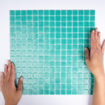 La Mosaic Factory Amsterdam carreau mosaïque - 32,2x32,2cm - carrelage mural et de sol - Carré - Verre Jade Vert Mat SW62106