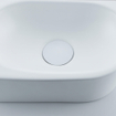 QeramiQ Fuente Ensemble lave-mains - 40x21.5x12cm - gauche - lisse - demi-rond - 1 trou de robinet - céramique - robinet de lave-mains blanc mat - clapet de vidage - siphon abaissé - blanc mat SW1232802