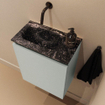 MONDIAZ TURE-DLUX Meuble de toilettes 40cm Greey. Lavabo EDEN Lava position gauche. Sans trou de robinet. SW1103834