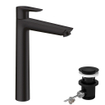 Hansgrohe Talis E Mitigeur lavabo surélevé 240 avec bonde noir mat SW297635