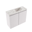 MONDIAZ TURE-DLUX meuble WC 60 cm Cale. EDEN lavabo Glace position droite. Sans trou de robinet. SW1103244