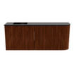 Mondiaz JOYA 101.6cm toiletmeubel - ronding rechts kleur Ruby - Wastafel FAYE positie Links 1 kraangat kleur Urban. SW1421930