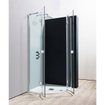 Crosswater Design New Douchecabine Kwartrond 90x90x195cm 2 draaideuren zilver profiel helder glas ZELF IN WINKEL DEMONTEREN.SHOWROOMMODEL SHOW21392
