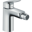 Hansgrohe Logis 1 gats bidetkraan 100 met waste chroom 0605658